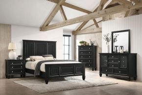 CoasterEssence 201321KEN-S5 Sandy Beach - 5 Piece Eastern King Panel Bedroom Set - Black