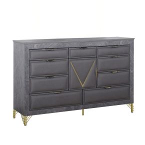 New Classic B1826-050 Symmetry - 10 Drawer Dresser - Charcoal