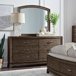 Liberty Furniture 805B-BR-DM Avalon - Dresser & Mirror - Brown