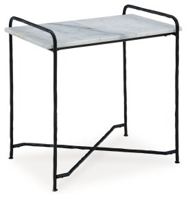 Signature Design by Ashley® A4000609 Ashber - White / Black - Accent Table