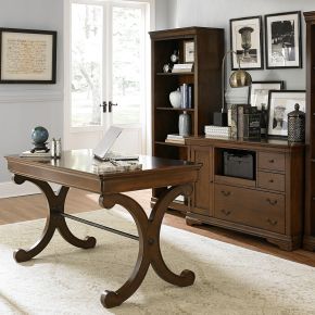 Liberty Furniture 378-HO-CDS Brookview - 2 Piece Home Office Set (Complete Desk) - Dark Brown