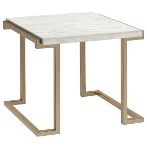 ACME 82872 Boice II - End Table - Faux Marble Top & Champagne