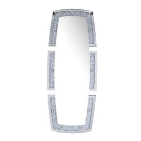 ACME 97759 Noralie - 63" X 26" Floor Mirror With Faux Diamonds - Mirrored