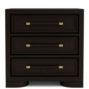 Riverside Furniture 27169 Lydia - 3 Drawer Nightstand - Dark Brown