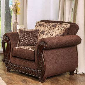 Furniture of America SM6109-CH Tabitha - Chair - Brown / Gold