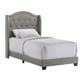 Intercon UB-BR-RHYTWN-SMK-C Rhyan - Upholstered Twin Bed - Smoke Finish