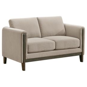 Coaster Fine Furniture 511102 Islington - Fabric Upholstered Panel Arm Loveseat - Taupe