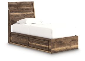 Signature Design by Ashley® PCB3367B27 Chirason - Twin Panel Bed With Storage - Brown