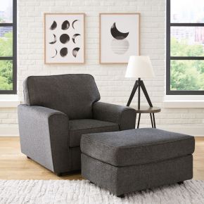 Signature Design by Ashley® 26804/20/14 Cascilla - Slate - 2 Pc. - Chair, Ottoman