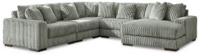 Signature Design by Ashley® 21105/64/46(2)/77/17 Lindyn - Right Arm Facing Corner Chaise 5 Pc Sectional - Fog