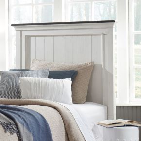 Liberty Furniture 417-BR11 Allyson Park - Twin Panel Headboard - Wirebrushed White / Charcoal