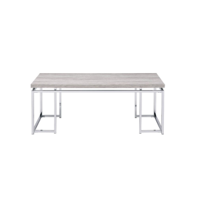 ACME 85370 Chafik - Coffee Table - Natural Oak & Chrome