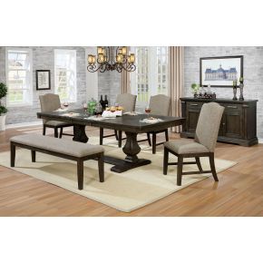 Furniture of America CM3310T-TABLE Faulk - Dining Table - Espresso / Warm Gray