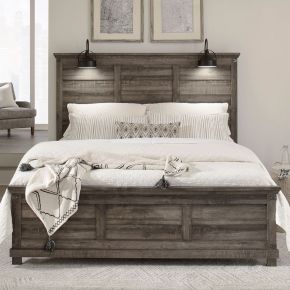 Liberty Furniture 903-BR-CPB Lakeside Haven - King California Panel Bed - Brownstone