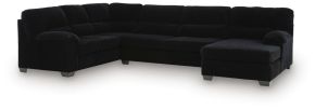 Ashley Furniture 24204S2 Ashley Furniture 24204S2 SimpleJoy - 3-Piece Sectional With RAF Corner Chaise - Onyx