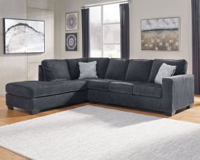 Signature Design by Ashley® 87213/16/83 Altari - Slate - Left Arm Facing Corner Chaise With Sleeper 2 Pc Sectional
