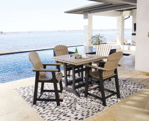 Signature Design by Ashley® P211/632/124(2) Fairen Trail - 5 Pc. - Counter Dining Set - Black / Driftwood
