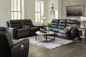 Signature Design by Ashley® 61105/18/15/13 Warlin - Black - 3 Pc. - Power Reclining Sofa, Loveseat, Recliner