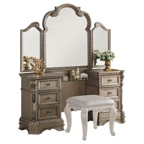 ACME 26940 Northville - Vanity Desk - Antique Silver