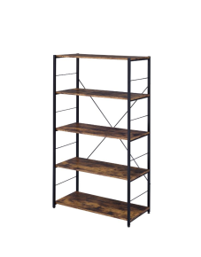 ACME 92776 Tesadea - Bookshelf - Weathered Oak & Black Finish