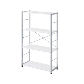 ACME 93192 Tennos - Bookshelf - White & Chrome Finish