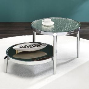 ACME LV00572 Abbe - Coffee Table - Glass & Chrome