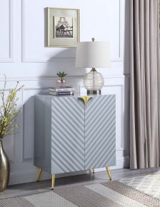 ACME AC01137 Gaines - Console Table - Gray High Gloss Finish