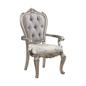 ACME DN02283 Ariadne - Arm Chair (Set of 2) - Velvet & Antique Platinum