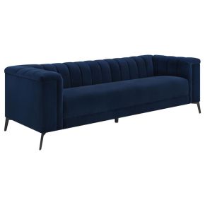 CoasterEssence 509211 Chalet - Upholstered Tuxedo Arm Tufted Sofa - Blue