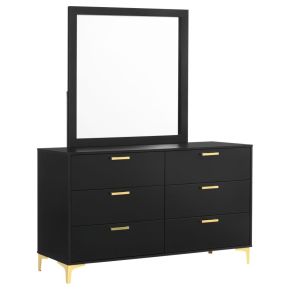 CoasterEveryday 224453M Kendall - 6-Drawer Dresser With Mirror - Black