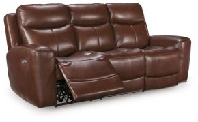 Signature Design by Ashley® PCU1210215 Next Move - Power Reclining Sofa With Adjustable Headrest - Mahogany