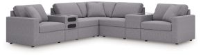 Signature Design by Ashley® 92104S69 Modmax - 7-Piece Balanced Sectional With Audio And Storage Consoles - Granite
