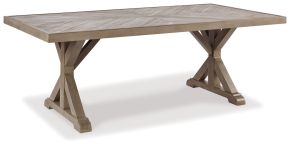 Signature Design by Ashley® P791-625 Beachcroft - RECT Dining Table w/Umb OPT - Beige