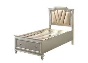 ACME 27245F ACME 27245F Kaitlyn - Full Bed With LED & Storage - Synthetic Leather & Champagne