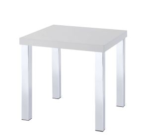ACME 82332 Harta - End Table - White High Gloss & Chrome