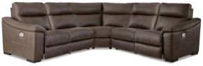 Signature Design by Ashley® U26301S6 Salvatore - Chocolate - 5-Piece Power Reclining Sectional