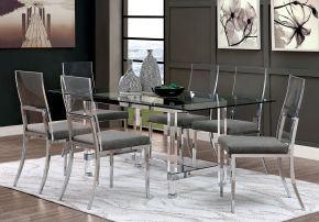 Furniture of America CM3654T-TABLE Casper - Dining Table - Pearl Silver