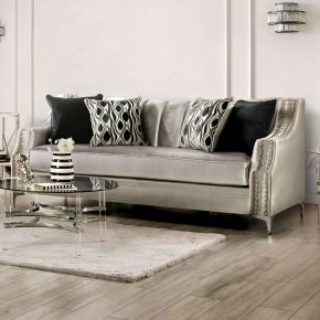 Furniture of America SM2686-SF Elicia - Sofa - Silver / Black