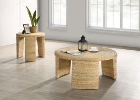 Coaster Fine Furniture 708508-S2 Artina - 2 Piece Rattan Coffee And End Table Set - Natural