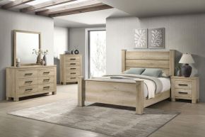 Coaster Fine Furniture 225101KW-S5 Oakglen - 5 Piece California King Bedroom Set - Weathered Oak
