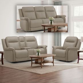 Liberty Furniture 7030CS-UPH-SOLOREC Cora - Sofa With Loveseat & Recliner - Aline Cashmere