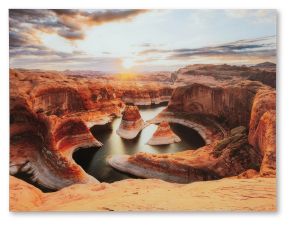 Signature Design by Ashley® A8000436 Deemsdon - Wall Art - Blue / Amber