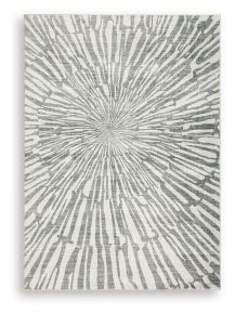 Signature Design by Ashley® R407432 Verland - 5' x 7' Washable Rug - Gray / White