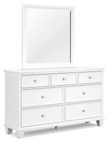 Ashley Furniture B680B1 Fortman - Dresser And Mirror - White