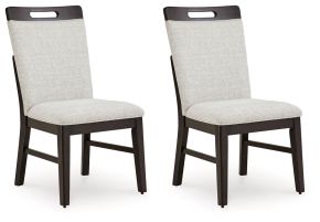 Ashley Furniture D618-01 Neymorton - Dining Upholstered Side Chair (Set of 2) - Light Gray / Brown