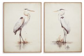 Ashley Furniture A8000414 Aubinell - Wall Art Set (Set of 2) - Beige