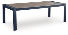 Ashley Furniture PCP587-625 East Beach - Rectangular Dining Table With Umbrella Option - Blue