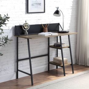 ACME OF00321 Garima - Writing Desk - Rustic Oak & Black