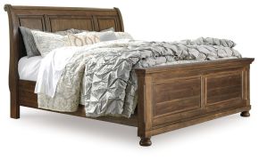Signature Design by Ashley® B719B23 Flynnter - Medium Brown - King Sleigh Bed