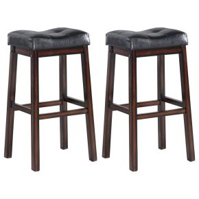 CoasterEveryday 120520 Donald - Upholstered Bar Stool (Set of 2) - Cappuccino